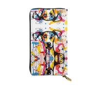 WZYCWB Cartera de cuero de moda con diseño de perro extraño (7.5 x 4.1 pulgadas), cartera casual para monedas