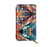 WZYCWB Cartera de cuero de moda con estampado de acuarela extraña (7.5 x 4.1 pulgadas), cartera casual para monedas