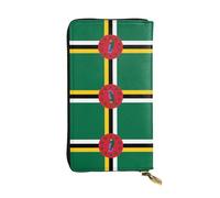 WZYCWB Cartera de cuero de moda con la bandera de la Commonwealth de Dominica impresa (7.5 x 4.1 pulgadas), cartera de monedas casual