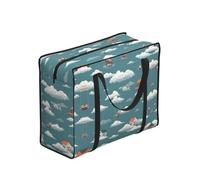 WZYCWB Castle in the Sky - Bolsa de almacenamiento para adultos, talla única, poliéster con forro de vinilo, cremallera, 53 x 40 x 23 cm, plegable, ligera, gran capacidad