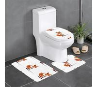 WZYCWB Clever Fox - Juego de alfombras estampadas, alfombrilla protectora antideslizante para el baño del hogar, secado rápido y fácil de limpiar