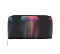 WZYCWB Colorida cartera con cremallera con estampado de lluvia arcoíris perfecta para viajes, negocios y uso diario. Capacidad para teléfonos celulares y dinero en efectivo.