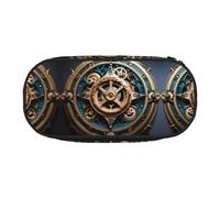 WZYCWB Cool Steampunk Gears - Estuche para lápices de gran capacidad, caja de almacenamiento multifuncional, portátil y duradero, para suministros de oficina y escuela, Black, Talla única, Estuche de