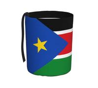 WZYCWB Cubo de basura colgante con la bandera de Sudán del Sur, adecuado para SUV, camión y coche, como caja de almacenamiento plegable para coche, accesorios prácticos y prácticos