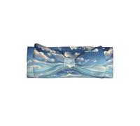 WZYCWB Diadema con lazo para bebé, diseño de nubes blancas sobre el mar, accesorio elástico para el pelo, adecuado para bebés de 0 a 6 meses, regalo muy significativo