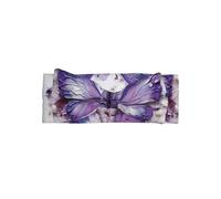 WZYCWB Diadema de lazo de mariposa con pintura al óleo morada, accesorios para el pelo para niños, 0-6 meses, lazos para el pelo para recién nacidos, bebés y niños pequeños