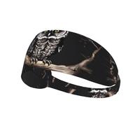 WZYCWB Diadema deportiva con estampado de búho nocturno, banda deportiva para el sudor, absorbe la humedad