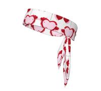 WZYCWB Diadema deportiva con estampado de corazón rojo, pañuelo para hombre y mujer, para jugar a la pelota, correr por la mañana, deportes al aire libre