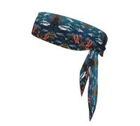 WZYCWB Diadema deportiva con estampado de tiburones bajo el mar, para hombres y mujeres, para jugar a la pelota, correr por la mañana, deportes al aire libre