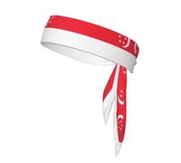 WZYCWB Diadema deportiva con patrón de bandera de Singapur para bádminton, escalada de montaña y ciclismo que absorbe el sudor