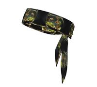 WZYCWB Diadema deportiva de cristal con patrón de pecera para bádminton, escalada de montaña y ciclismo que absorbe el sudor
