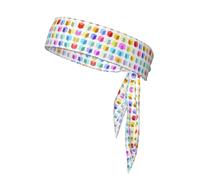 WZYCWB Diadema deportiva estampada de cubos coloridos, pañuelo para la cabeza para hombres y mujeres, para jugar a la pelota, correr por la mañana, deportes al aire libre