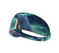 WZYCWB Diadema deportiva estampada Little Polar Bear, banda deportiva para el sudor, absorbe la humedad