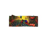 WZYCWB Diadema elástica con lazo para bebé, diseño de flores de pavo real, accesorios para el cabello, adecuada para bebés de 0 a 6 meses, regalo muy significativo