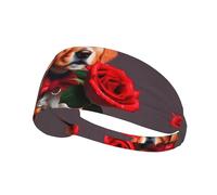 WZYCWB Diadema elástica para ejercicio, deportes al aire libre, fitness, yoga, correr, ciclismo, patrón de perro similar a un caballero