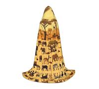 WZYCWB Disfraz de animales africanos de pastizales con capucha con patrón M, accesorios para disfraz de fiesta de vacaciones
