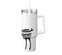 WZYCWB Divertida taza de hielo con patrón de ciervo, taza de vacío de acero inoxidable de doble capa de 40 onzas, a prueba de fugas y portátil