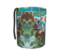 WZYCWB Dos cubos de basura colgantes Happy Koalas para coche, cubo de basura plegable para coche, accesorios de caja de almacenamiento para coche, adecuado para viajes, SUV, camión, sedán