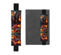 WZYCWB Dragon King in Fire - Portalápices de PVC de gran capacidad impreso + bolsa creativa para bolígrafos con banda elástica y diseño antideslizante