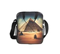 WZYCWB Dreaming of the Pyramids of Khufu - Bolso de hombro transparente con cremallera y correa para el hombro para mujeres y hombres, trabajo, compras