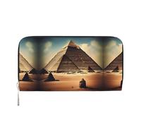 WZYCWB Dreaming of the Pyramids of Khufu - Cartera con cremallera impresa perfecta para viajes, negocios y uso diario. Capacidad para teléfonos celulares y dinero en efectivo.