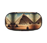 WZYCWB Dreaming of The Pyramids of Khufu - Estuche para lápices de gran capacidad, caja de almacenamiento multifuncional, portátil y duradero, para suministros de oficina y escuela, Black, Talla única