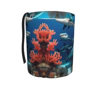 WZYCWB El cubo de basura colgante Submarine Shark Coral es adecuado para muchos tipos de coches. Es práctico y conveniente, y es simplemente el compañero perfecto para conducir.