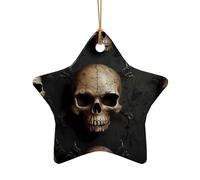 WZYCWB Esta araña de cerámica con forma de estrella para árbol de Navidad impresa con un patrón es perfecta para fiestas de Navidad de invierno y decoración del hogar.