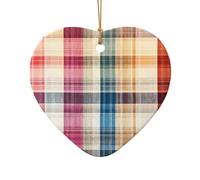 WZYCWB Estas líneas de tela de cerámica con forma de corazón impresas con un patrón son perfectas para fiestas de Navidad de invierno y decoración del hogar.