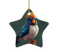 WZYCWB Este árbol de Navidad de cerámica con forma de estrella impreso con un patrón es perfecto para fiestas de Navidad de invierno y decoración del hogar.