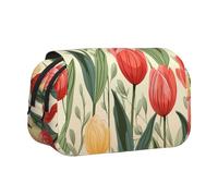WZYCWB Estuche portátil con diseño de tulipán ideal para organizar bolígrafos en la oficina o guardar brochas de maquillaje