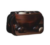 WZYCWB Estuche portátil con estampado de huevos de mil años, ideal para organizar bolígrafos en la oficina o guardar brochas de maquillaje