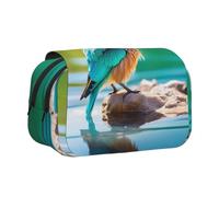 WZYCWB Estuche portátil con estampado de pájaros lagoon ideal para organizar bolígrafos en la oficina o guardar brochas de maquillaje
