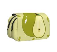 WZYCWB Estuche portátil con estampado de pera de dibujos animados, ideal para organizar bolígrafos en la oficina o guardar brochas de maquillaje