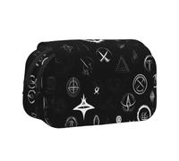 WZYCWB Estuche portátil con estampado de universo en blanco y negro, ideal para organizar bolígrafos en la oficina o guardar brochas de maquillaje