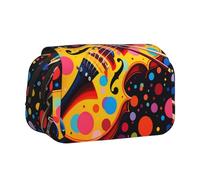 WZYCWB Estuche portátil con fondo de violín ideal para organizar bolígrafos en la oficina o guardar brochas de maquillaje