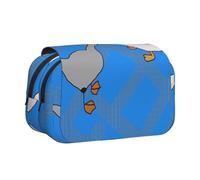 WZYCWB Estuche portátil con patrón de ganso gris, ideal para organizar bolígrafos en la oficina o guardar brochas de maquillaje