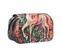 WZYCWB Estuche portátil de unicornio con corte de papel rosa ideal para organizar bolígrafos en la oficina o guardar brochas de maquillaje