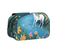 WZYCWB Estuche portátil de unicornios de correr ideal para organizar bolígrafos en la oficina o guardar brochas de maquillaje