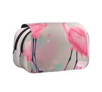 WZYCWB Estuche portátil Love Flamingo ideal para organizar bolígrafos en la oficina o guardar brochas de maquillaje