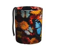 WZYCWB Exquisito cubo de basura colgante de mariposa, adecuado para SUV, camión y coche, como una caja de almacenamiento plegable para coche, accesorios prácticos y prácticos