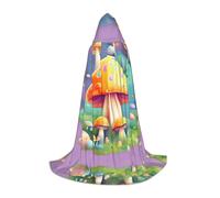 WZYCWB Fantasy Dream Mushroom S - Capa con capucha estampada juvenil perfecta para magos y disfraces de juego de rol (S-L)