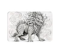 WZYCWB Felpudo de bienvenida con estampado de animales mitológicos, 40,6 x 61 cm, tapete para baño, sala de estar, balcón, puerta de entrada