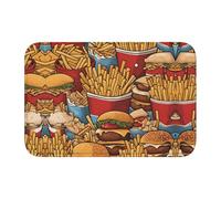 WZYCWB Felpudo de invierno lavable con texto "Lots of Cute Fries", dobladillo de 15.7 x 23.6 pulgadas, tapete de bienvenida absorbente para puerta delantera y trasera