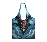WZYCWB Flying Dragon - Bolsa de lona con un solo hombro impreso, bolsa de compras de comestibles, bolsa de lona de uso diario