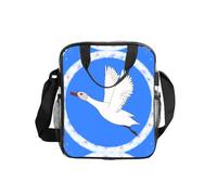 WZYCWB Flying White Goose - Bolsa de hombro transparente con cremallera y correa para el hombro, para mujeres y hombres, trabajo, compras