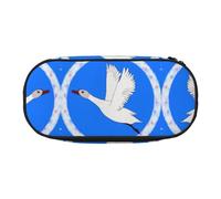 WZYCWB Flying White Goose - Estuche para lápices de gran capacidad, caja de almacenamiento multifuncional, portátil y duradero, para suministros de oficina y escuela, Black, Talla única, Estuche de