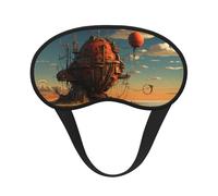 WZYCWB Fortress on The Sea - Máscara de ojos estampada para dormir, cobertura completa, alivia la fatiga ocular