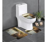 WZYCWB Fox in the Water - Juego de alfombrillas estampadas para baño, dormitorio, cocina, rápida absorción de agua