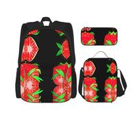 WZYCWB Fresh Strawberry Campus Life - Juego de mochila (3 piezas), mochila escolar + estuche + bolsa de almuerzo, satisface todas las necesidades diarias de los estudiantes